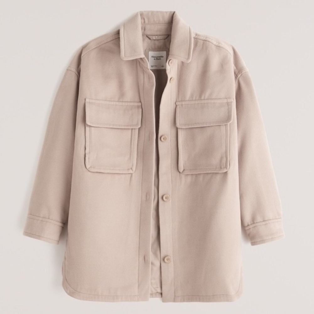 Abercrombie & Fitch Oversized Cozy Shirt Jacket NWT